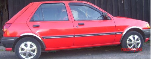 Mustat ruostumatonteräskaaret FORD Fiesta Hatchback (1989-1995)